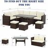 Moootto 7-Pieces PE Rattan Wicker Patio Dining Sectional Cusions Sofa Set TBZOKX-016BNHY